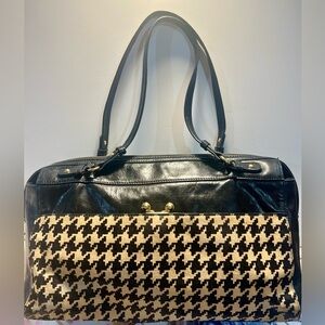 Badgley Mischka Houndstooth Miranda shoulder bag